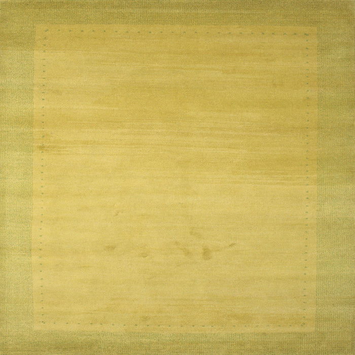 Sideview of Machine Washable Contemporary Deep Yellow Rug, wshcon789