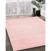 Contemporary Pink Modern Rug in Family Room, con78