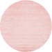 Sideview of Contemporary Pink Modern Rug, con78