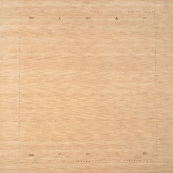 Square Contemporary Yellow Orange Solid Rug, con790