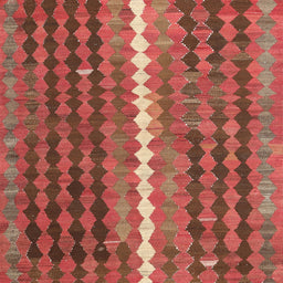 Square Contemporary Orange Oriental Rug, con793