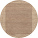 Sideview of Contemporary Orange Brown Modern Rug, con795