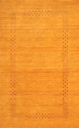 Contemporary Dark Orange Modern Rug, con796