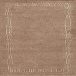 Square Contemporary Orange Brown Modern Rug, con797
