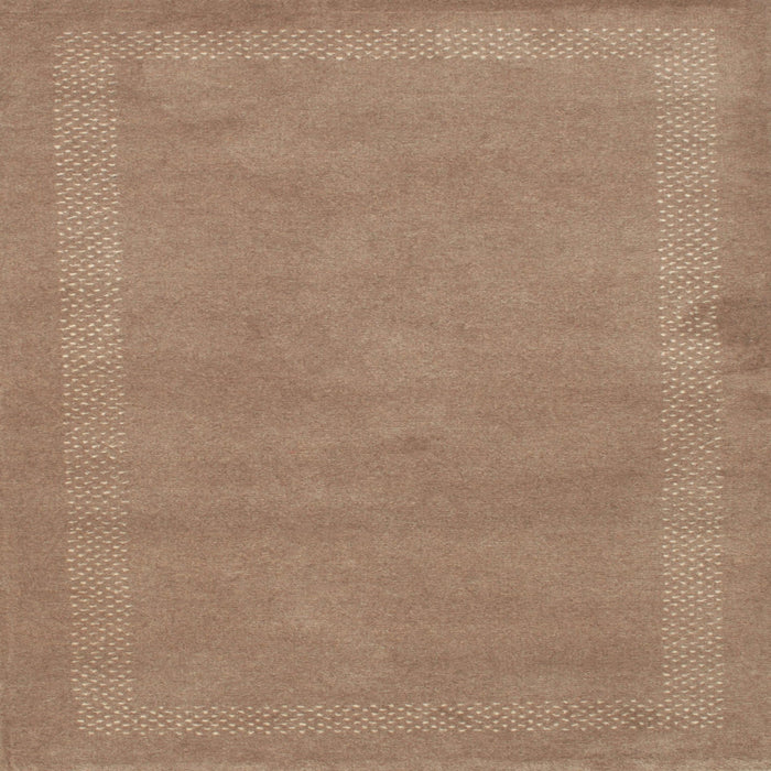 Square Contemporary Orange Brown Modern Rug, con797