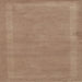 Square Contemporary Orange Brown Modern Rug, con797