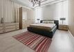 Contemporary Saffron Red Southwestern Rug in a Bedroom, con798