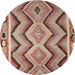 Sideview of Contemporary Camel Brown Southwestern Rug, con799