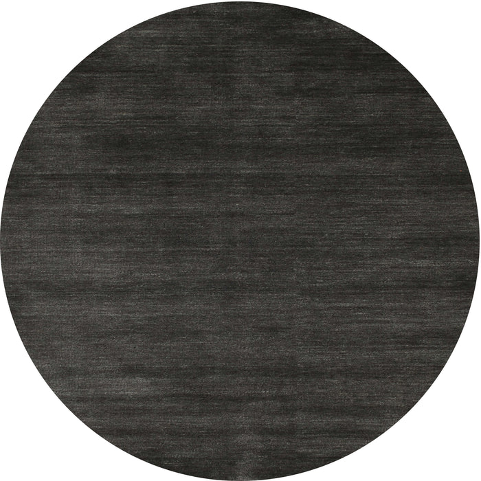 Sideview of Contemporary Charcoal Black Modern Rug, con79