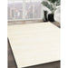 Contemporary Blonde Beige Solid Rug in Family Room, con7