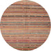 Sideview of Contemporary Camel Brown Southwestern Rug, con800