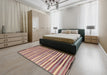 Machine Washable Contemporary Cherry Red Rug in a Bedroom, wshcon801