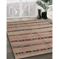 Contemporary Sienna Brown Southwestern Rug, con802