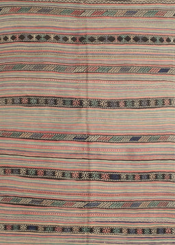 Contemporary Sienna Brown Southwestern Rug, con802