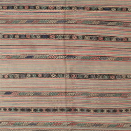 Square Contemporary Sienna Brown Southwestern Rug, con802