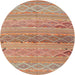 Sideview of Contemporary Orange Southwestern Rug, con803