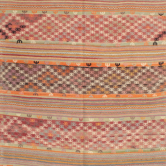 Contemporary Orange Southwestern Rug, con803