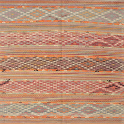 Sideview of Machine Washable Contemporary Orange Rug, wshcon803