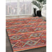 Contemporary Camel Brown Oriental Rug in Family Room, con806