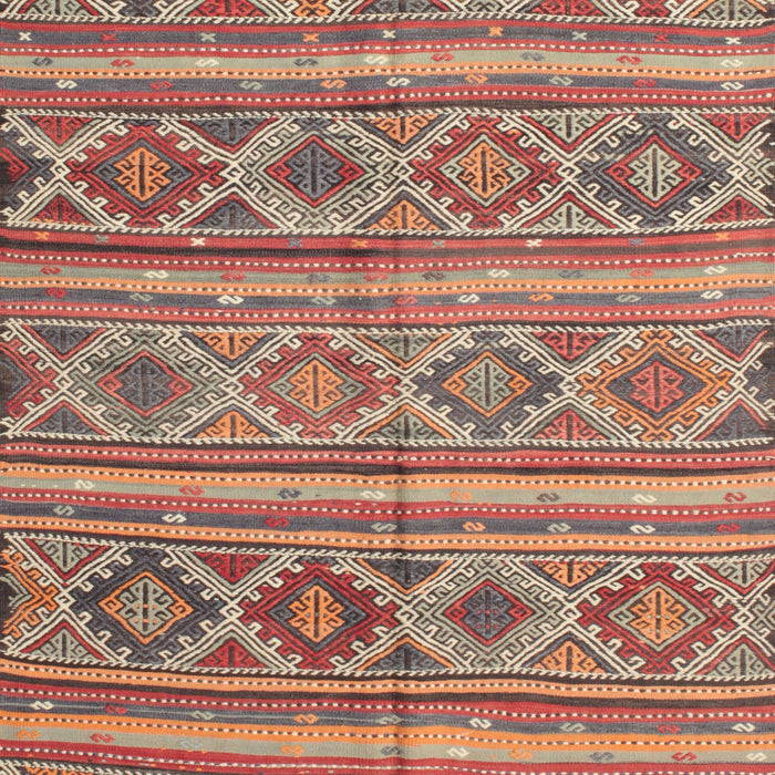 Contemporary Brown Red Oriental Rug, con808