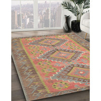 Contemporary Rust Pink Oriental Rug, con809