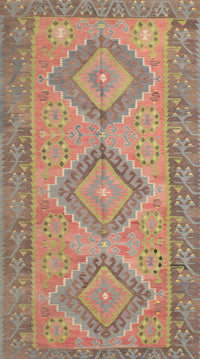 Machine Washable Contemporary Rust Pink Rug, wshcon809