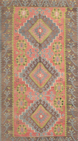Machine Washable Contemporary Rust Pink Rug, wshcon809