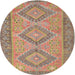 Square Machine Washable Contemporary Rust Pink Rug, wshcon809