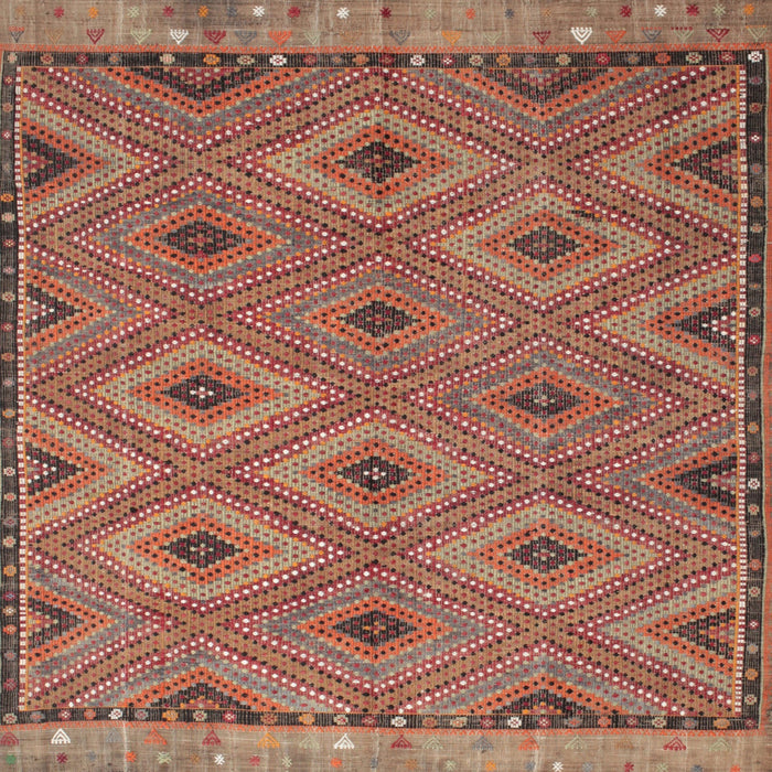 Sideview of Machine Washable Contemporary Orange Brown Rug, wshcon811