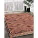 Machine Washable Contemporary Orange Brown Rug in a Family Room, wshcon811