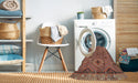 Machine Washable Contemporary Orange Brown Rug in a Washing Machine, wshcon811