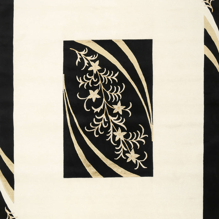 Contemporary Blanched Almond Beige Modern Rug, con812