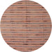 Sideview of Contemporary Camel Brown Southwestern Rug, con814