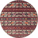 Sideview of Contemporary Dark Almond Brown Southwestern Rug, con815