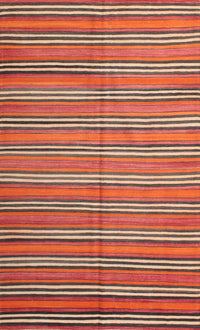 Machine Washable Contemporary Orange Brown Rug, wshcon817