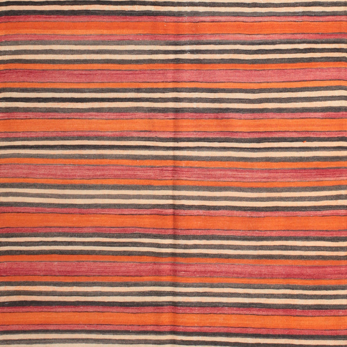 Contemporary Orange Brown Oriental Rug, con817