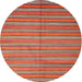 Square Machine Washable Contemporary Orange Brown Rug, wshcon817