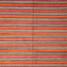 Sideview of Machine Washable Contemporary Orange Brown Rug, wshcon817