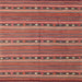 Square Contemporary Orange Salmon Pink Oriental Rug, con818