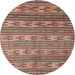 Sideview of Contemporary Chestnut Brown Southwestern Rug, con819