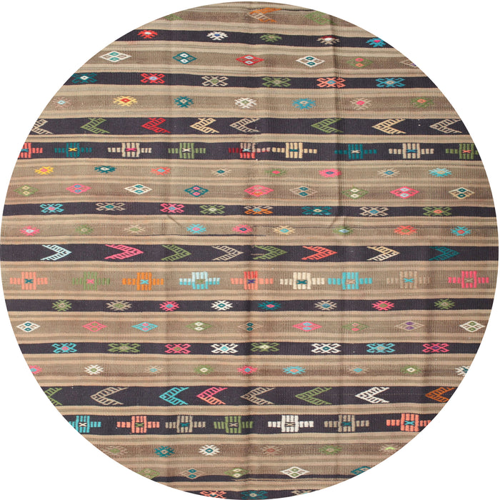 Square Machine Washable Contemporary Brown Rug, wshcon822