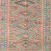 Square Contemporary Light French Beige Brown Southwestern Rug, con823