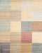 Contemporary Khaki Gold Checkered Rug, con824