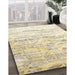 Contemporary Golden Blonde Gold Modern Rug in Family Room, con827