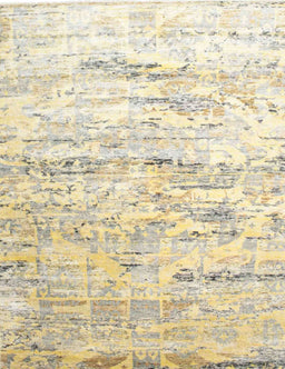 Contemporary Golden Blonde Gold Modern Rug, con827