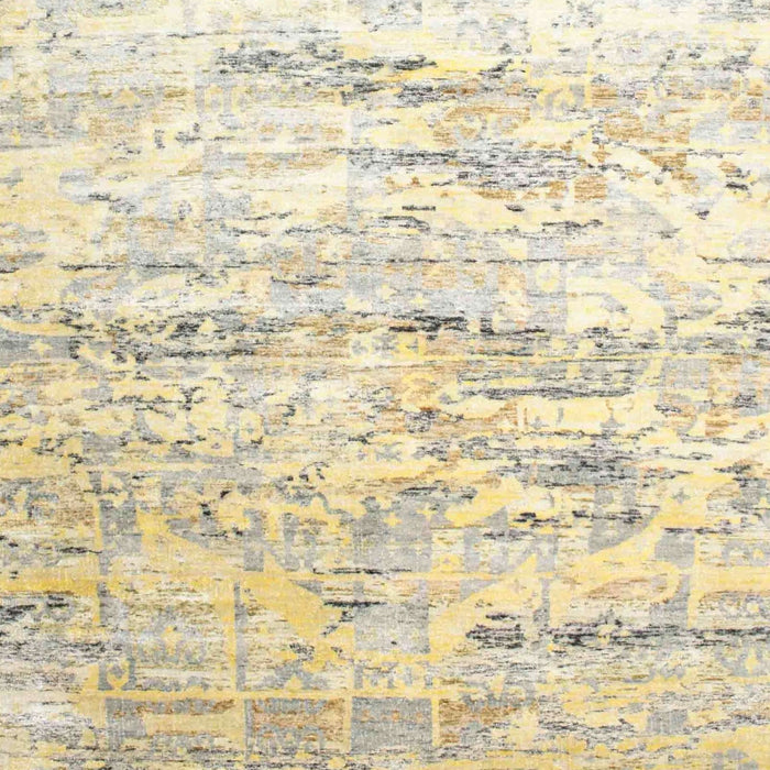 Contemporary Golden Blonde Gold Modern Rug, con827