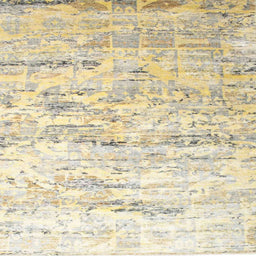 Sideview of Machine Washable Contemporary Gold Rug, wshcon827