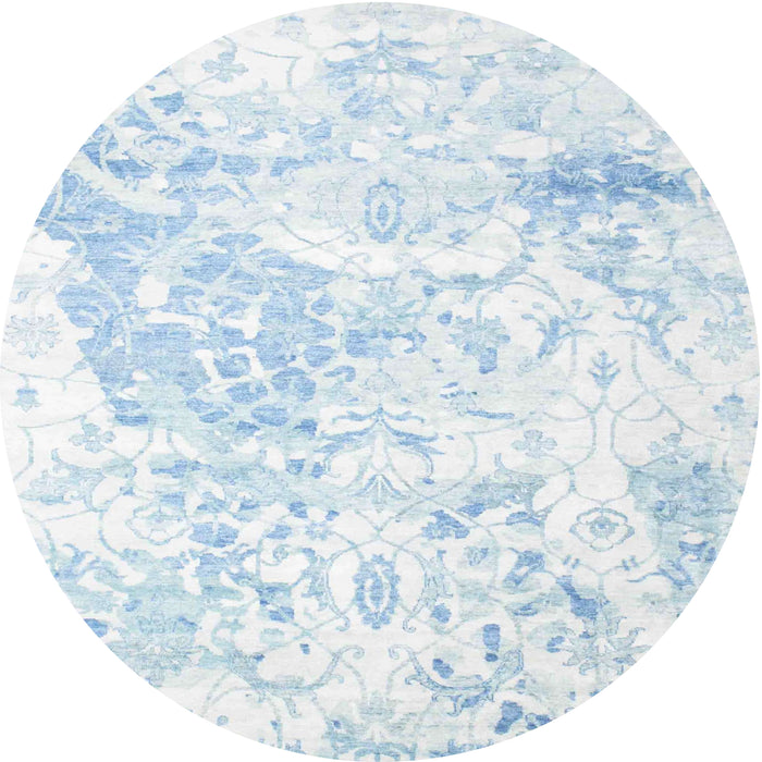 Sideview of Contemporary Lavender Blue Modern Rug, con828