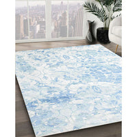 Contemporary Lavender Blue Modern Rug, con828