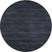 Sideview of Contemporary Dark Slate Gray Green Modern Rug, con82